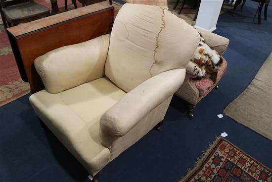 A Victorian Chesterfield armchair H.2ft 9in. W.2ft 10in. D. 3ft 4in.